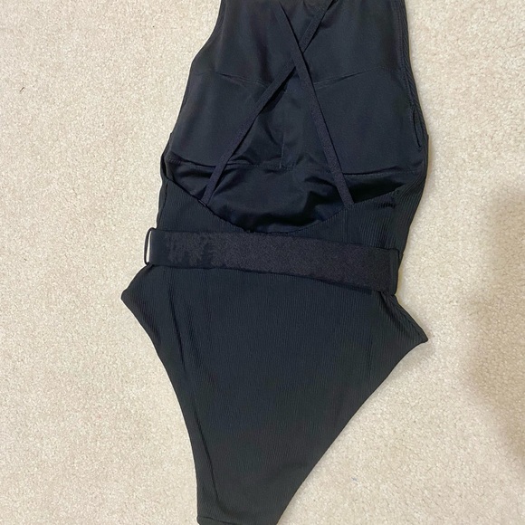 Victoria's Secret Black Bodysuit with Belt Detail - Picture 5 of 8